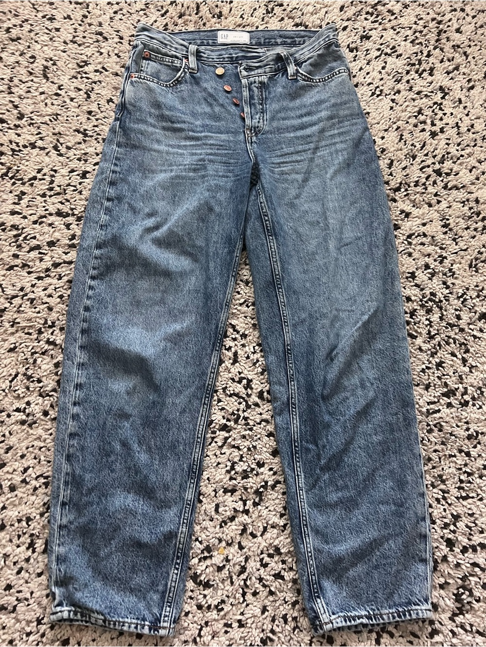 GAP High-Rise Button-Fly Jeans - Blue